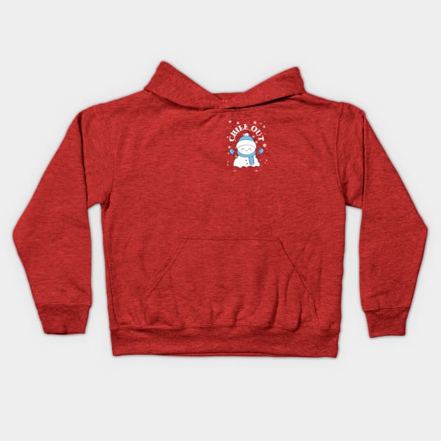 Chill Out Snowman Kids Hoodie by BBbtq